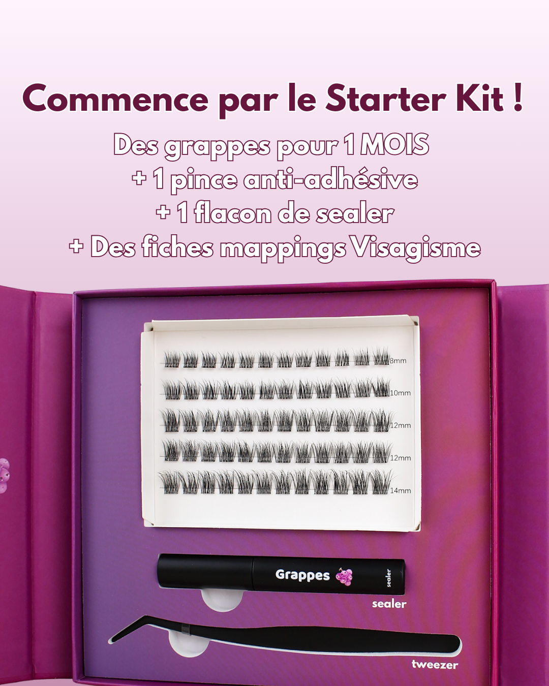 STARTER KIT - Cils sans colle en Grappes
